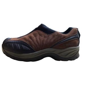 Chocolate Brown Suede Leather Slip On Loafers Outdoor Casual Hiking Pull On Shoe